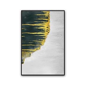 Framed Canvas Wall Art Abstract Color Block Canvas Prints Home Artwork Decoration for Living Room,Bedroom - 16x24 inches