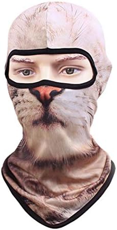 whatUneed 3D Animal Balaclava Face Mask, Multi-Function Windproof Mask, Breathable Outdoor Sports Caps