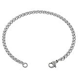 Women's Thin 3mm Wheat Chain Anklet, 316l Stainless Steel, 7in to 14in