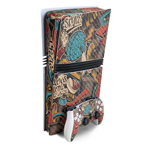 Carbon Fiber Gaming Skin Compatible with Sony PlayStation 5 PS5 Pro Bundle - Or…