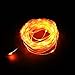 Color Our Life Battery Operated LED String Lights 66 Led's on a Flexible Silver Wire 16.4 Ft 8 Modes with Wireless Remote Control for Christmas, Outdoor, Patio, Garden, Party Decoration (Orange)