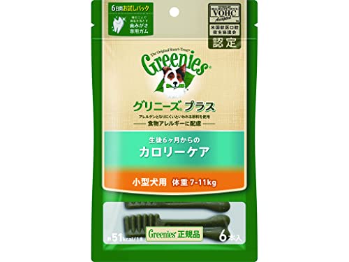 グリニーズ プラス 歯磨きガム 生後6か月からの成犬用 カロリーケア 小型犬用 体重7-11kg 6本
