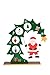 Clever Creations Wooden Christmas Tree Decoration, Swinging Santa Claus Hanging Tabletop Ornament