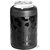 HydroJug Standard Can Cooler - 2-in-1 Insulated Can Cooler Cup - Stainless Steel Can Holder with Non-Slip Rubber Base - Screw-Top Lid - Dishwasher Safe - 12oz, Black Leopard