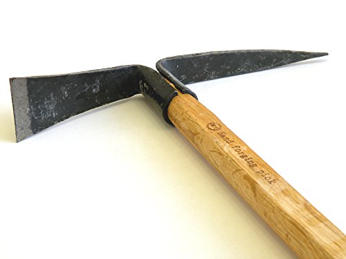 All Forged Extra Thickness Steel Construction Weeding Hoe-Pick; Prospector's Adze Pick ,Professional Hand Held Pick Mattock Classic Digging Tool,Great for Cultivating and Weeding!