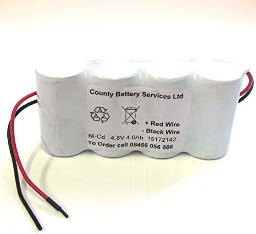 Fuller 4.8V 4.0Ah HI-TEMP NiCd EMERGENCY LIGHTING PACK SIDE BY SIDE 4/4000DH-