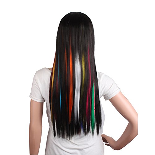 MapofBeauty 22" Clip-in Straight Hair Extension Hair Piece (White)