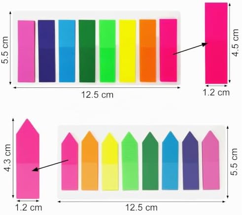 800 Pièces Marqueur de Page Feuillets, 8 Couleurs