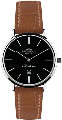 Madison Classic Lady Womens Analog Japanese Quartz Watch with Leather Bracelet MI722-3CP