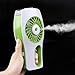 D-FantiX Handheld Fan Battery Operated, Portable Water Misting Fan Personal Mister Fan with Cooling Mist Humidifier and Fan USB Powered for Beauty, Home, Office and Travel (Green)