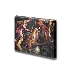 Mark Saving Saracen by Tintoretto - Canvas Print Wall Art Famous Painting Reproduction - 12" x 18"