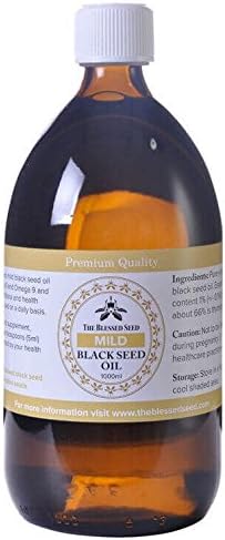 The Blessed Seed Mild Black Seed Oil - 1 Litre - Pure, Slow Cold-Pressed Liquid, Premium Anti-Oxidant and Health Supplement