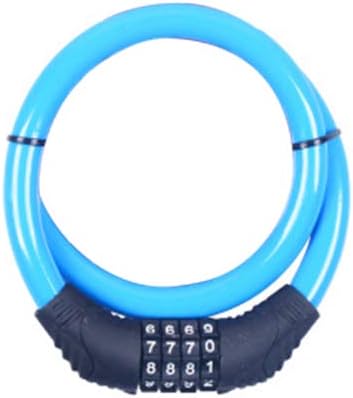 Bike Lock Cable Bicycle Lock Chain,Multi Color Bike Lock 4 Digit Resettable Combination Security Cable Lock Self Coiling Cable Lock Bike Bicycle Lock Without Mounting Bracket 2 Feet x 1/2 Inch