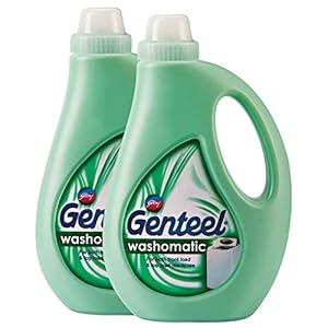 Genteel Washomatic Liquid Detergent Bottle with Added Fabric Conditioner, Machine Friendly – 2kg (Pack of 2) – 1kg each