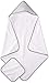 American Baby Company Terry Hooded Towel Set Made with Organic Cotton, White with Gray Zigzag, for Boys and Girls