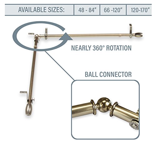 image for A&F Rod Décor - Caleb Multi-angle Room Divider/Bedroom Canopy/Ceiling