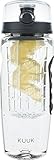 Kuuk Fruit Infuser Water Bottle - BPA Free - 30.5 oz