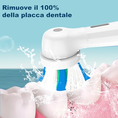 6 Heads Compatible with Oral B iO 2/3N/3/4/5/6/7/8/9/10 Electric Toothbrushes, Oral B IO Compatible Heads for Effective Cleaning and Protection of Teeth (Black/White)