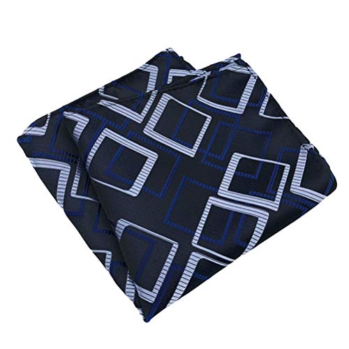 MOHSLEE Men's Plaid Cravat Necktie Woven Silk Formal Ascot Tie Pocket Square Set