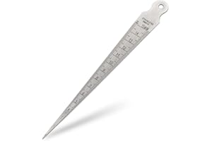 Bestgle Taper Gauge, 1-15mm Stainless Steel Tapered Gauge Depth Welding Test Spark Plug Gap Ruler Hole Depth Inspection Tool 