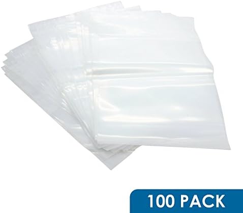 Aegoo 4'' x 6'' 4 Mil Zipper Poly Bag Resealable Plastic Bags (10cm x 15cm) (Pack of 100)