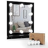 HAIRBY Hollywood Style LED Vanity Mirror Lights Kit with 10 Dimmable Bulbs 7000K Bright Plug in Vanity Light with 3M Stickers for Makeup Vanity Table Set in Dressing Room, 13.1ft, Mirror Not Included