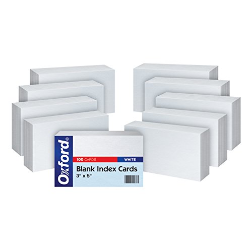 Oxford Blank Index Cards, 3