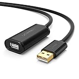 UGREEN USB 2.0 Extension Cable Active Type A Male to Female Repeater Extender Cord for Printer, Oculus Rift, HTC Vive, Xbox Kinect, Playstation Camera, Webcam, USB Headset, Security Camera (30FT)