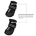 Petacc Dog Boots Water Resistant Dog Shoes for Large Dogs and Black Labrador 4 Pcs in Size 8 Black