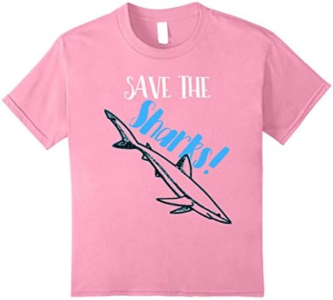 unisex-child Save The Sharks T-Shirt 12 Pink