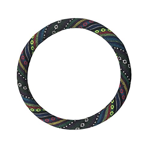 Universal Baja Blanket Steering Wheel Cover Baja Inca Saddle Blanket Tribal Weave Design Odorless 14.5