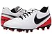 Nike Womens Tiempo Rio III FG Soccer Cleat (White/Bright Crimson/Black)