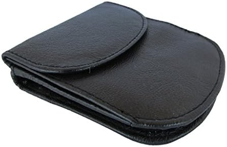 Duvalini Leather Men's or Women's Minimalist Thin Bifold Taxi Wallet with Coin Pocket