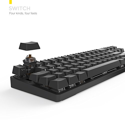 DREVO Calibur 72 Clave de Juego mecánico Teclado RGB LED retroiluminada Tenkeyless inalámbrico Bluetooth 4.0 -IT Layout (Switch Marrón, Negro) - Imagen 6