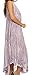 Sakkas 14801 - Kara Long Draped Sleeveless Marbled Caftan Dress / Cover Up - Lilac - OS