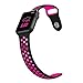 Vitech Soft Silicone Nike+ Sport Style Replacement Strap band for Apple Wrist Watch Series 1 Series 2 (38mm S/M Black/Rose)
