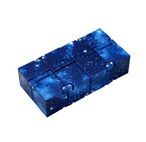 Killing Time Toys Infinite Cube For Add Adhd Anxiety Disorder Autism Blue Starry Sky Jackallo Infinity Cube Fidget Cube Toy For Adults Kids Relieve Stress And Anxiety Cool Hand Fidget Stress Toy Toys Games