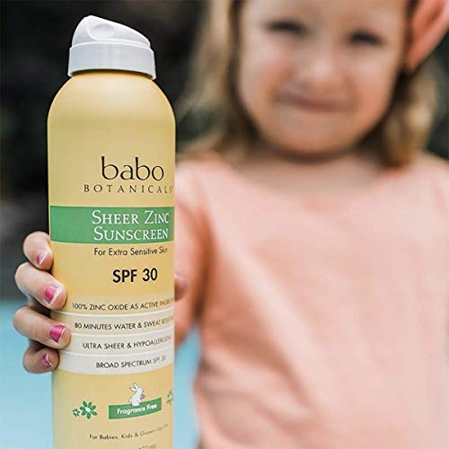 Babo Botanicals Sheer Zinc Continuous Sunscreen Spray SPF30