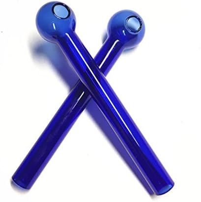Handcrafted Stained Glass Oil Burner 3.9inches Long (2pcs dark blue)