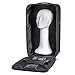 Travel Wig Case Combo Kits - Breathable Canvas Box with Carrying Handles and Shoulder Straps - Available with Wig Bands, Styrofoam Manikin Head, or Detangling Brush (21