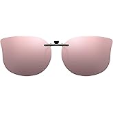 CAXMAN Cat Eye Clip On Sunglasses for Women Polarized Lens Compact Fit Non Flip Up