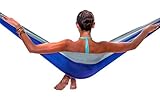 Favofit Portable Double Camping Hammock with Straps, Blue