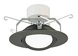 Lithonia Lighting 6 Inch LED Gimbal, Matte Black, Higher Lumen Version