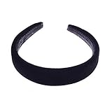 Black Padded Velvet Alice Hair Band Headband 2.5cm