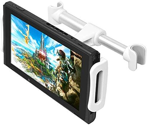 タブレットホルダー 車後部座席用 車載ホルダー 調節可能 360度回転式 4 11インチtablet用 スタンド Ipad 1 2 3 4 Mini Air Galaxy Note 8 S8 Plus S7 S6 Edge Iphone X 7 6s 5s等対応 白い