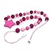Sensory Chew Necklace for Kids Adults, Silicone Star Chewy Jewelry for Girls with Autism ADHD SPD, Oral Motor Baby Nursing Chewing Beads Necklace Reduce Teething Biting Fidgeting (Purple Star)