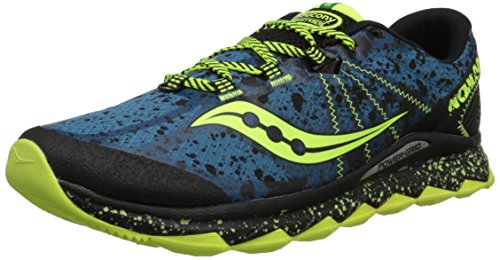 Saucony Men's Nomad TR Running Shoe, Deepwater/Citron,11.5 M US