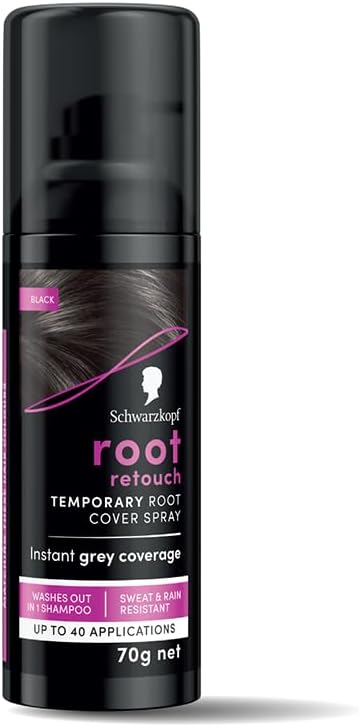 Schwarzkopf Root Retouch Hair Dye Black Temporary Concealer Spray 120Ml