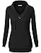 Messic Women's Long Sleeve Cross V-Neck Pullover Kangaroo Pocket Sweatshirt