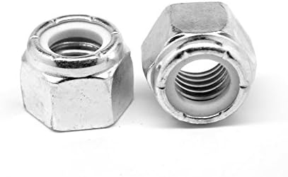 M10 x 1.50 Coarse Thread DIN 985 Class 10 Nyloc (Nylon Insert Locknut) Standard Medium Carbon Steel Zinc Plated Pk 100